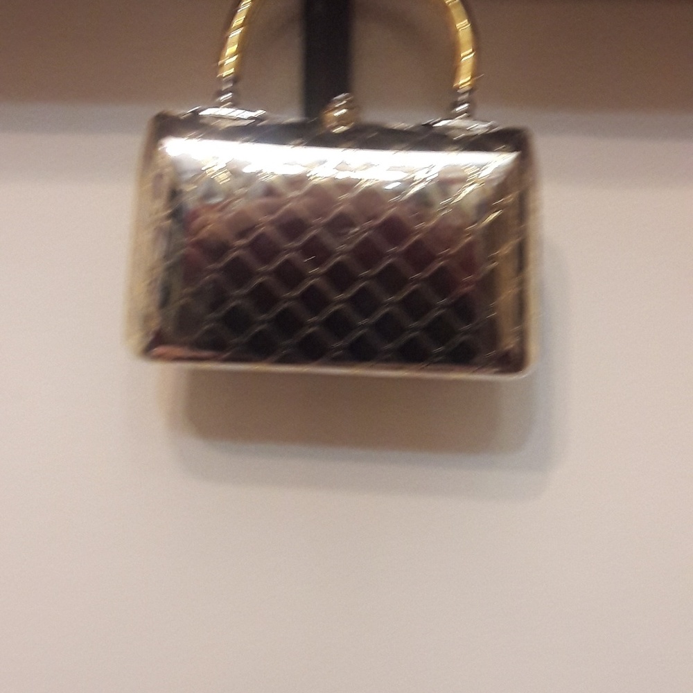 Stunning gold metallic evening bag